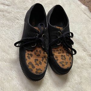 Leopard Print Platform Loafers